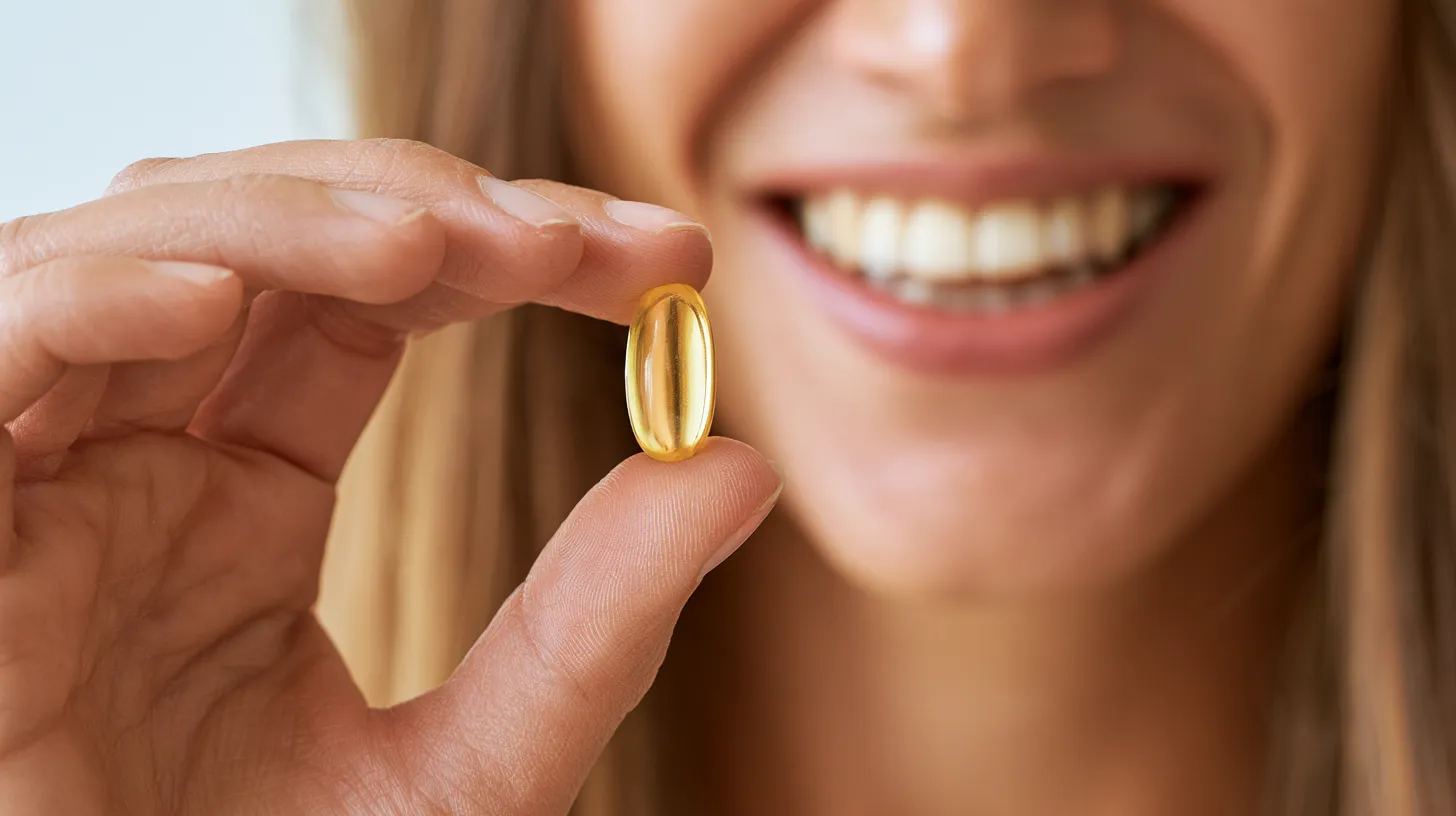 Standardized ginkgo biloba extract capsules next to a supplement bottle.