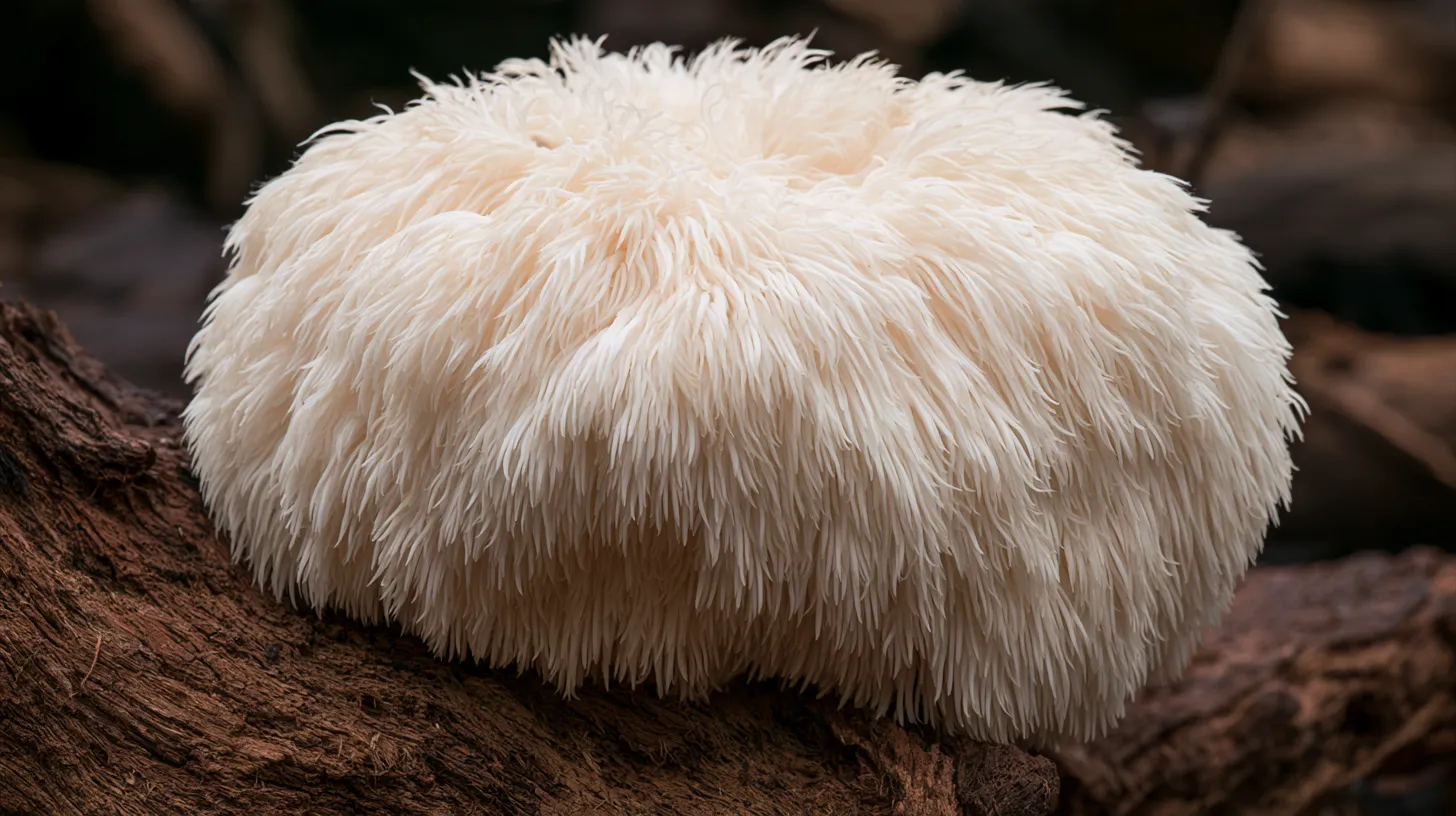 Diagram showing how lion's mane compounds stimulate nerve growth factor to promote brain neuron connectivity.